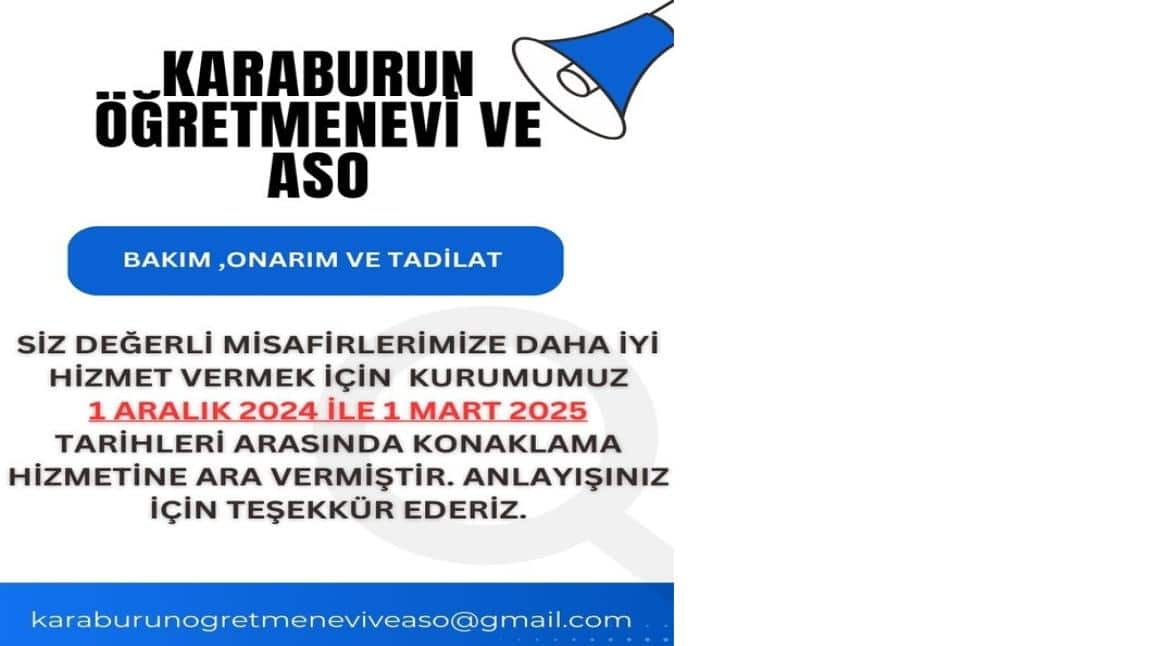 KONAKLAMA HİZMETİNE ARA VERME